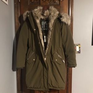 River Island Coat - Khaki green